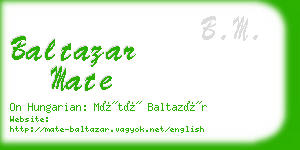 baltazar mate business card